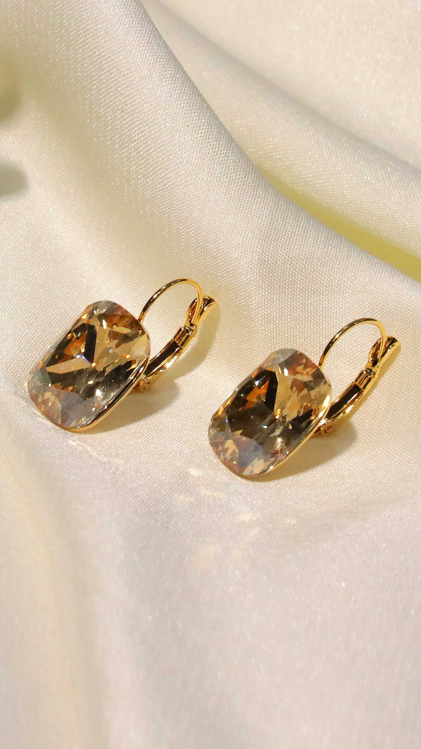 Golden Rhinestone Earrings