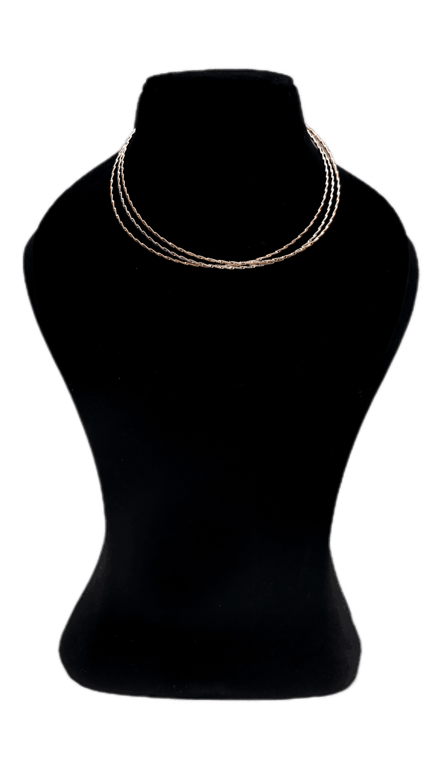 Trio Tone Twist Necklace